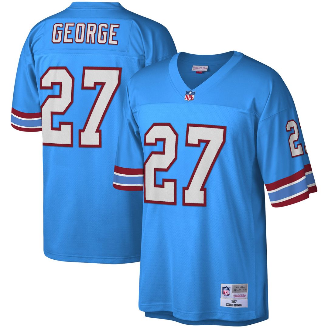 Eddie George Houston Oilers Mitchell & Ness White Legacy Replica Jersey