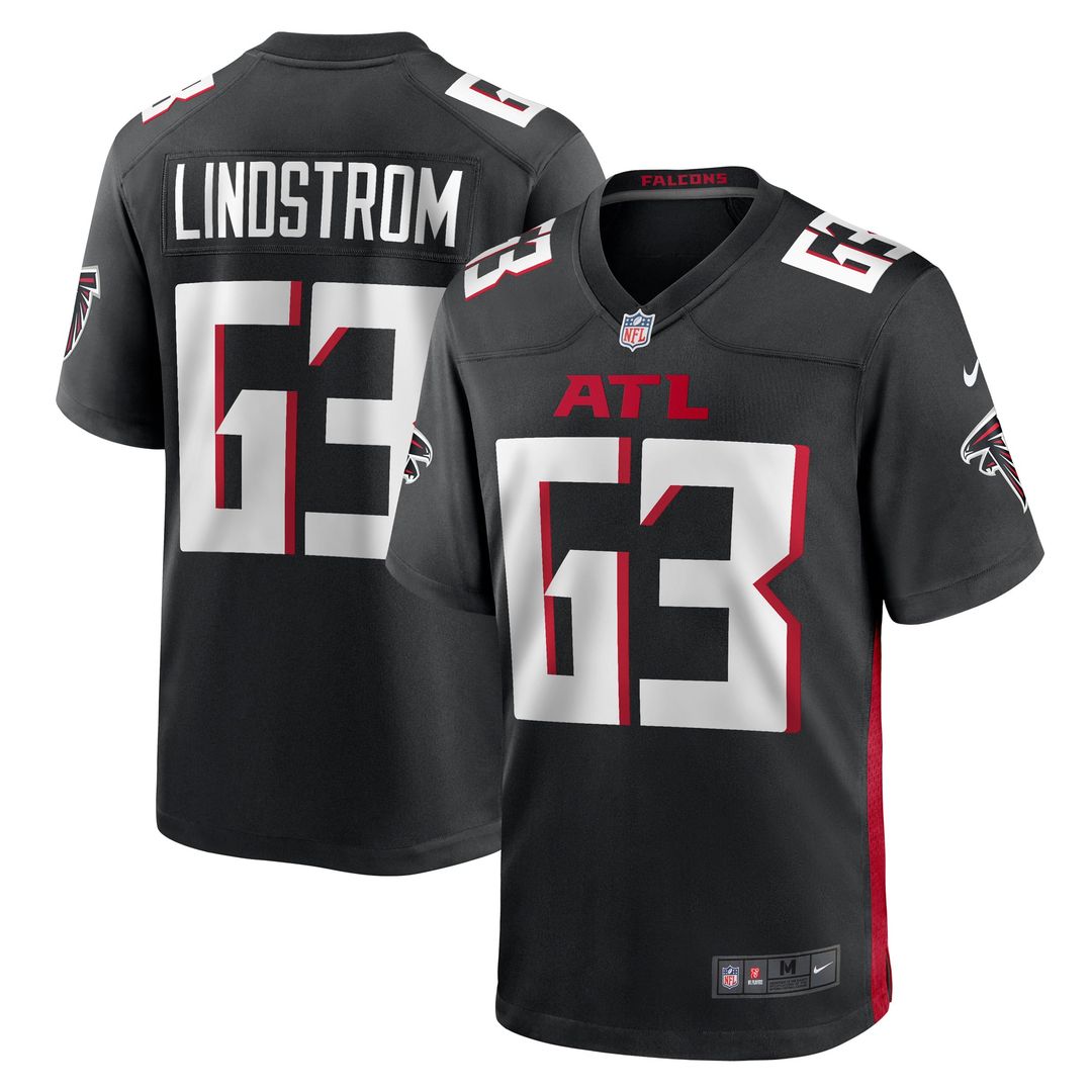 Chris Lindstrom Atlanta Falcons Nike Black Team Game Jersey