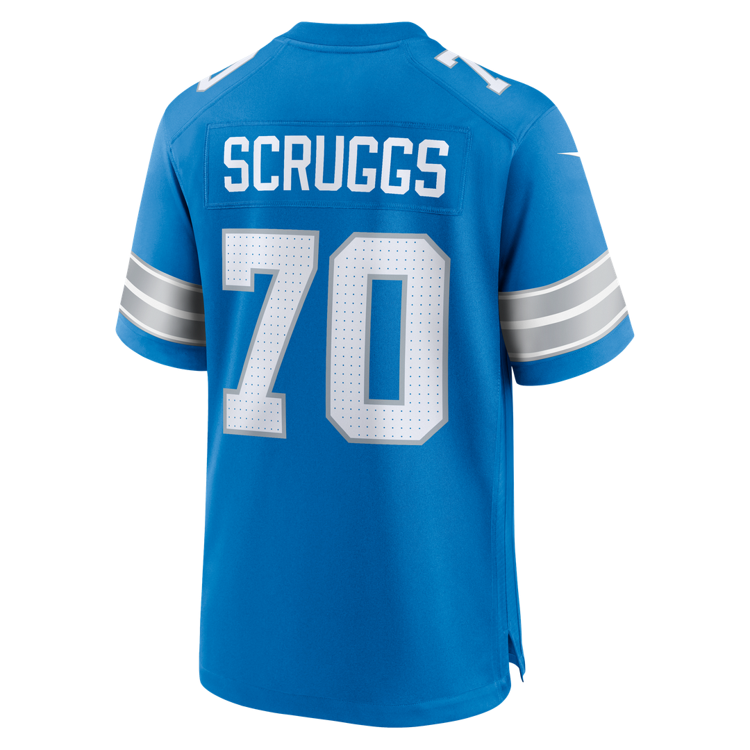 Juice Scruggs Detroit Lions Nike Blue Team Game Jersey