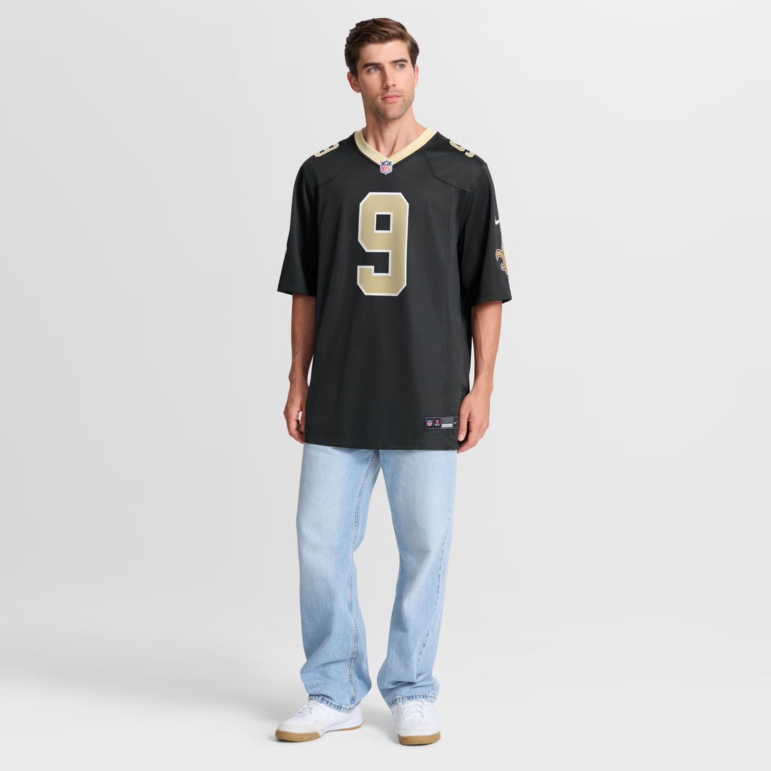 Drew Brees New Orleans Saints Nike Black Team Game Jersey