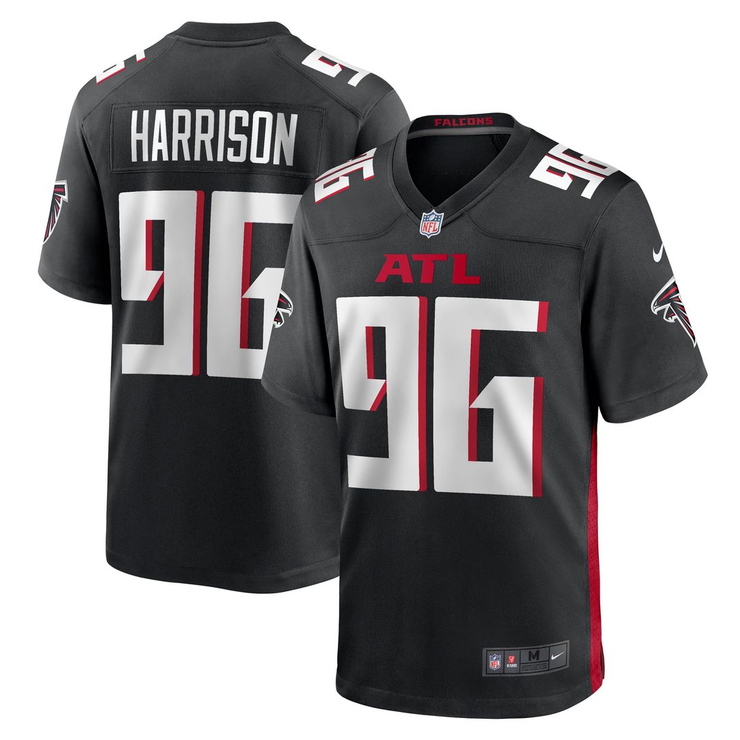 Zach Harrison Atlanta Falcons Nike Black Team Game Jersey