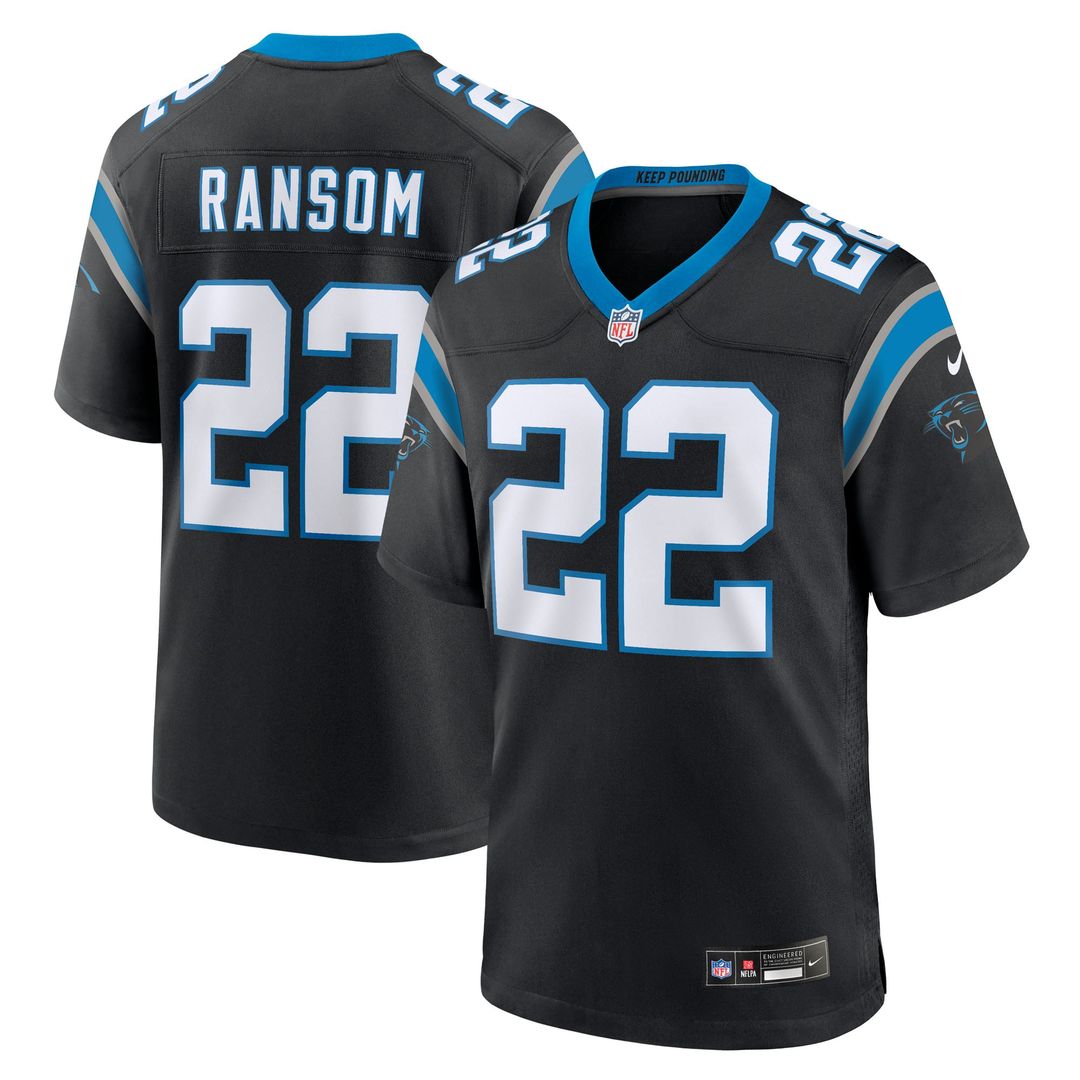 Lathan Ransom Carolina Panthers Nike Black Team Game Jersey