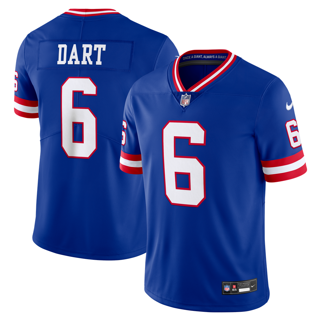 Jaxson Dart New York Giants Nike Royal Legacy Vapor Untouchable Stitched Limited Jersey