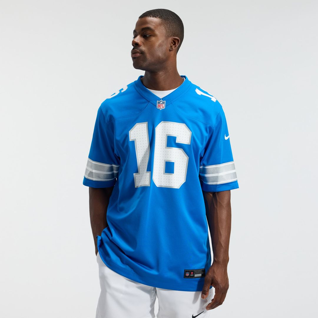 Jared Goff Detroit Lions Nike Blue Game Jersey