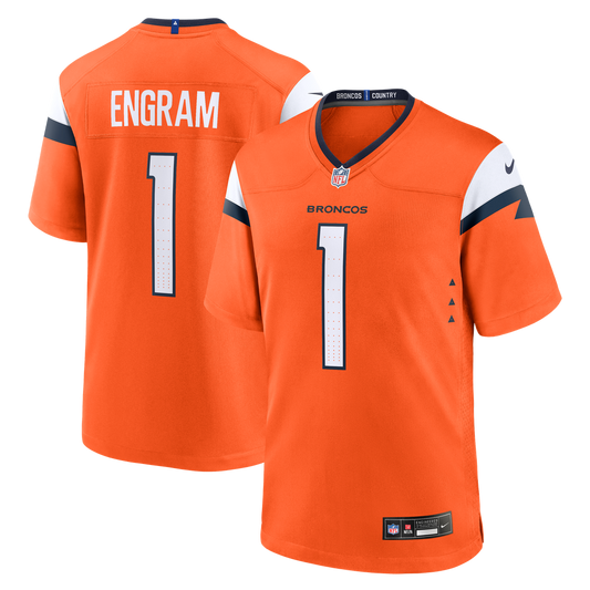 Evan Engram Denver Broncos Nike Orange Team Game Jersey