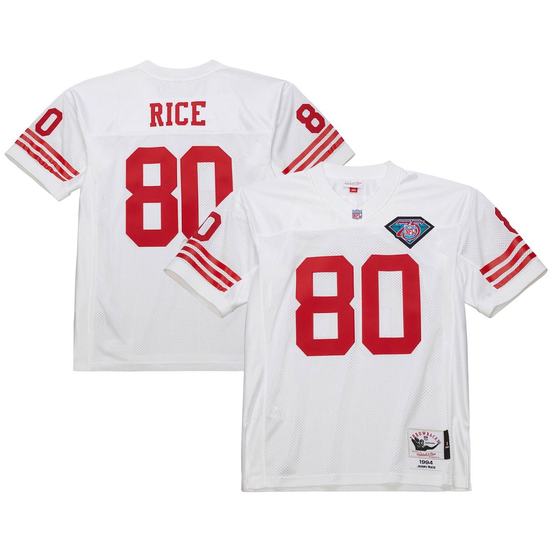 Jerry Rice San Francisco 49ers 1994 Mitchell & Ness White Authentic Throwback Retired Player Jersey