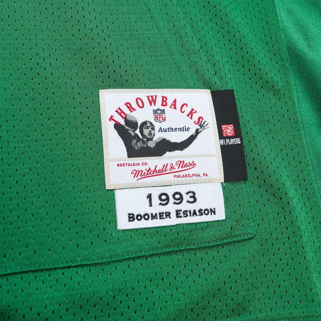 Boomer Esiason New York Jets Mitchell & Ness Kelly Green 1993 Authentic Throwback Retired Player Pocket Jersey