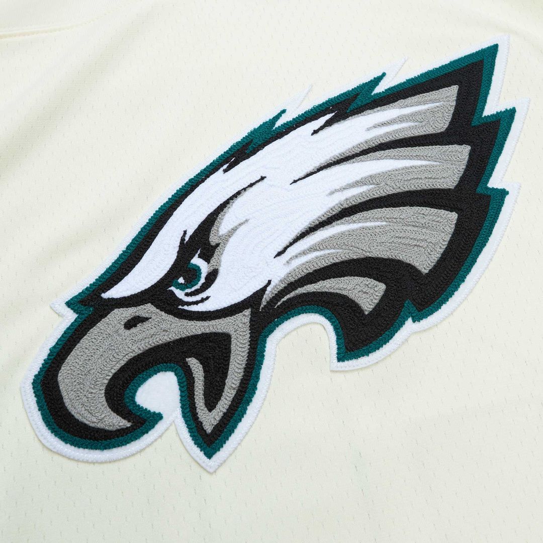 Brian Dawkins Philadelphia Eagles Mitchell & Ness Cream Chainstitch Legacy Jersey