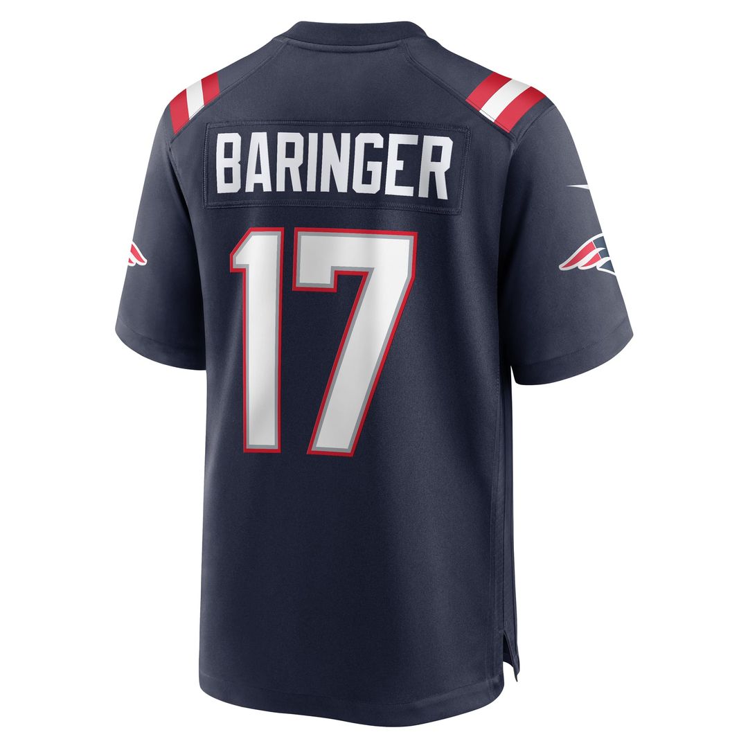 Bryce Baringer New England Patriots Nike Navy Team Game Jersey