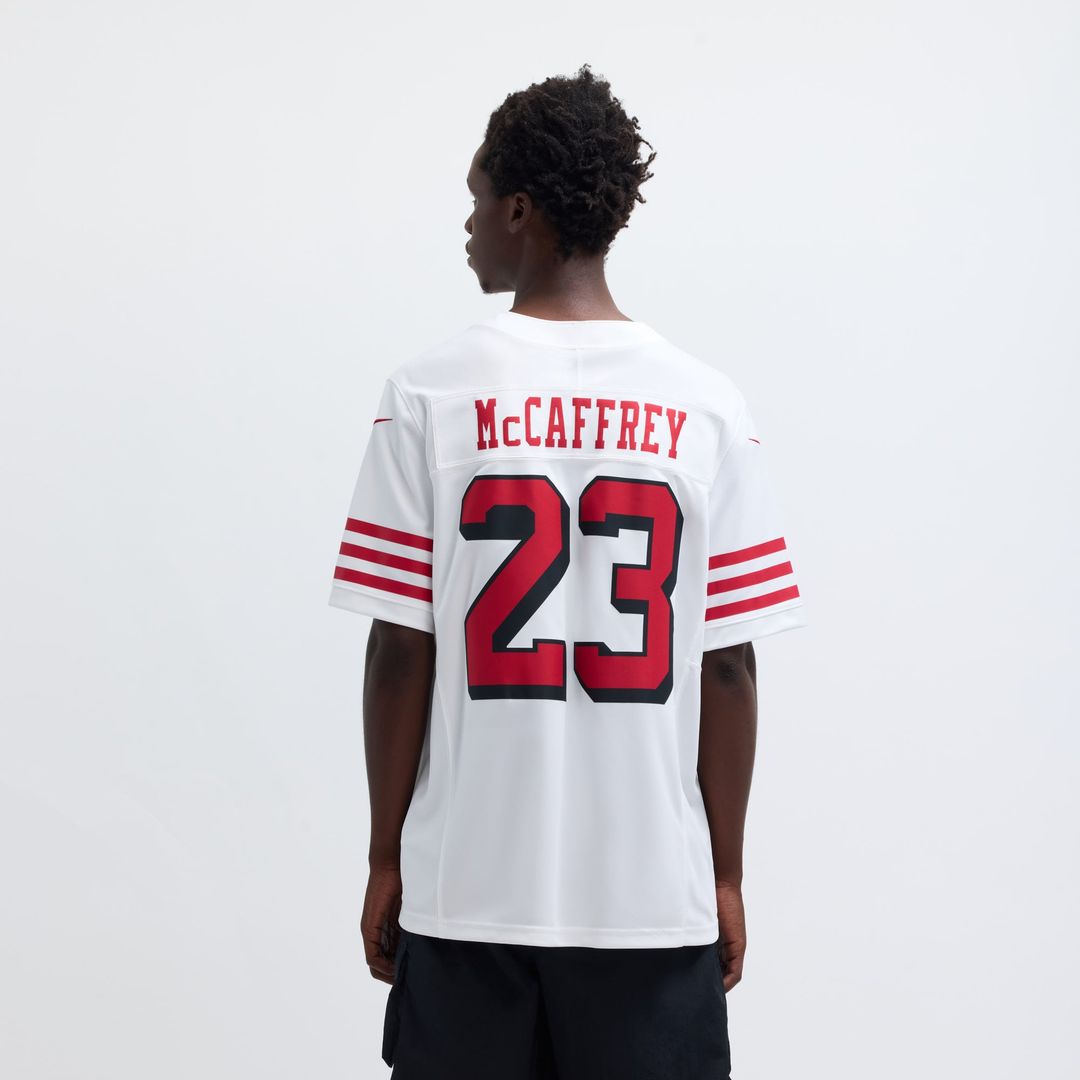 Christian McCaffrey San Francisco 49ers Nike White Vapor F.U.S.E. Limited 2nd Alternate Jersey