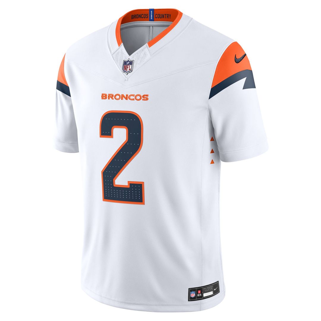 Pat Surtain II Denver Broncos Nike White Vapor F.U.S.E. Stitched Limited Jersey