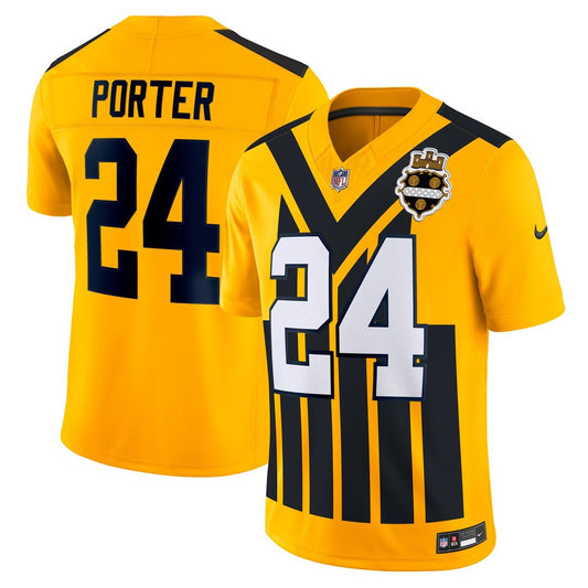 Joey Porter Jr. Pittsburgh Steelers Nike Gold Alternate 1933 Throwback Vapor F.U.S.E. Limited Jersey