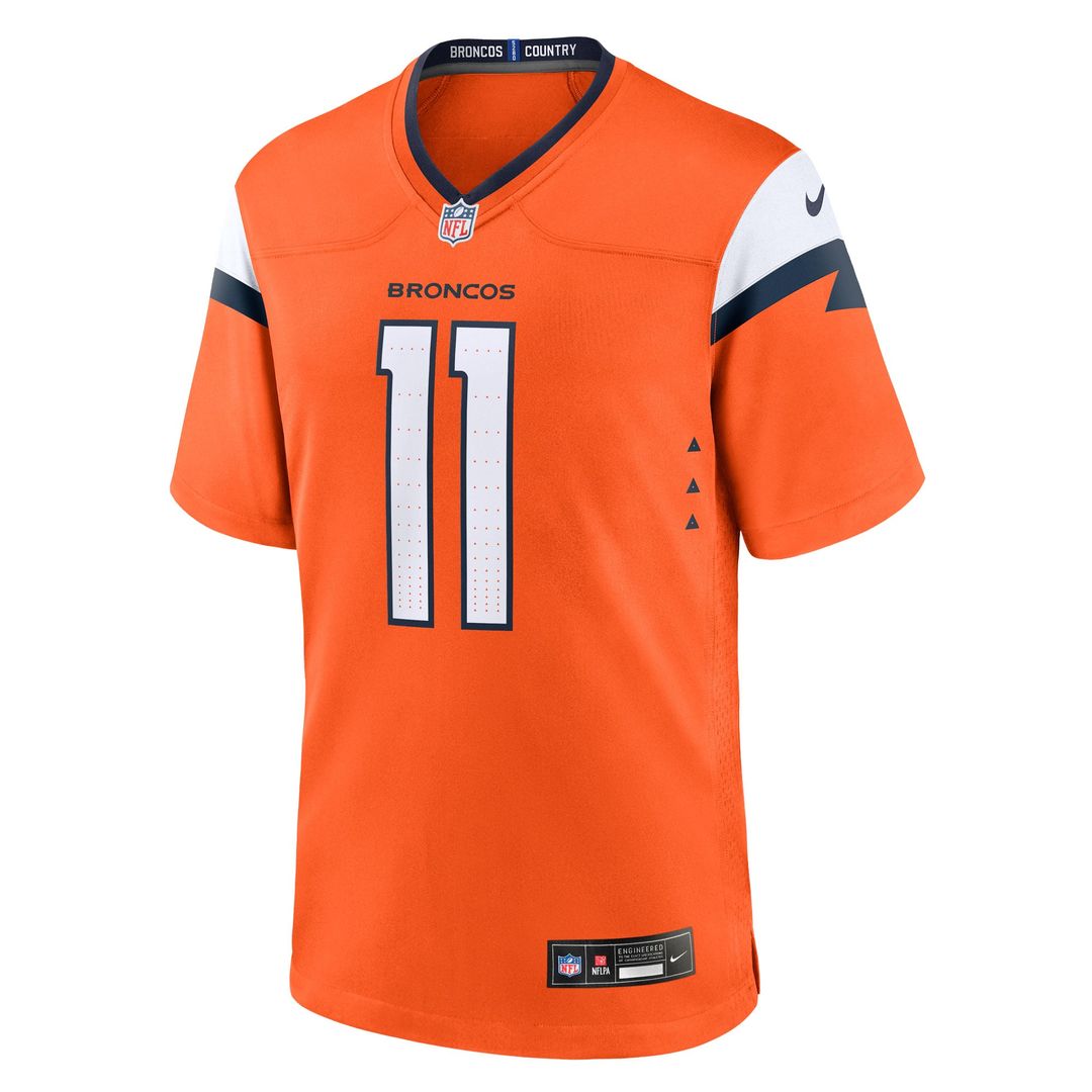 Troy Franklin Denver Broncos Nike Orange Team Game Jersey