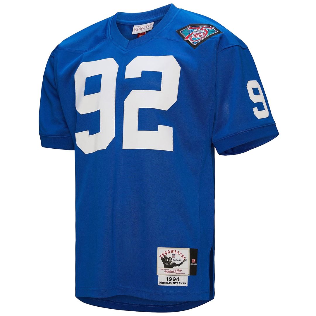 Michael Strahan New York Giants 1994 Mitchell & Ness Royal Authentic Throwback Retired Player Jersey