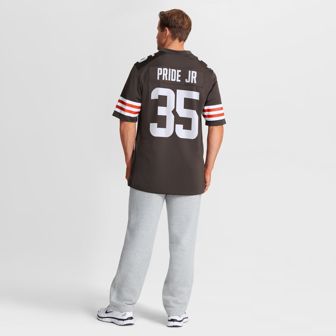 Toriano Pride Jr. Cleveland Browns Nike Brown Team Game Jersey