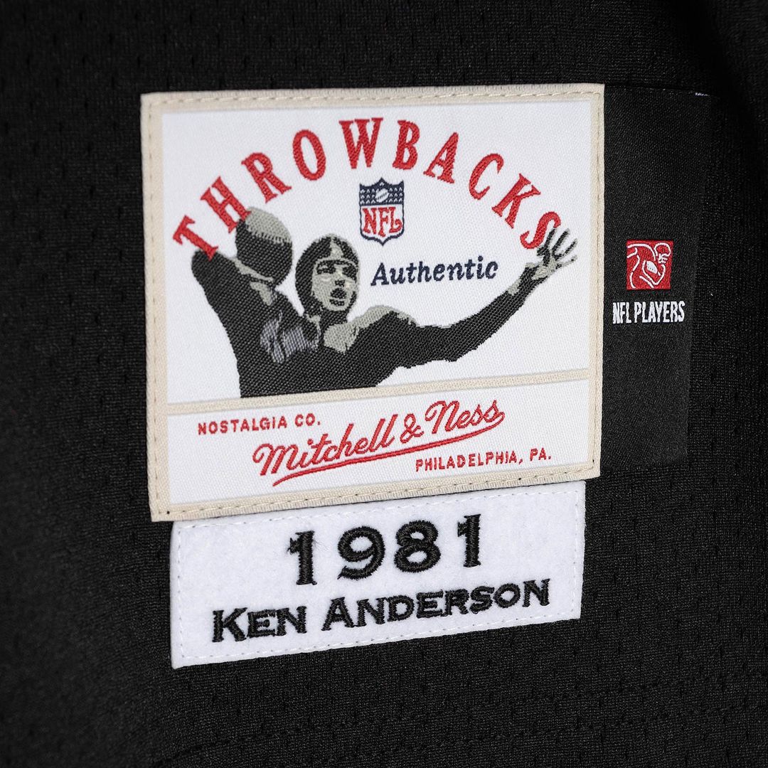 Ken Anderson Cincinnati Bengals 1981 Mitchell & Ness Black Authentic Throwback Retired Player Jersey