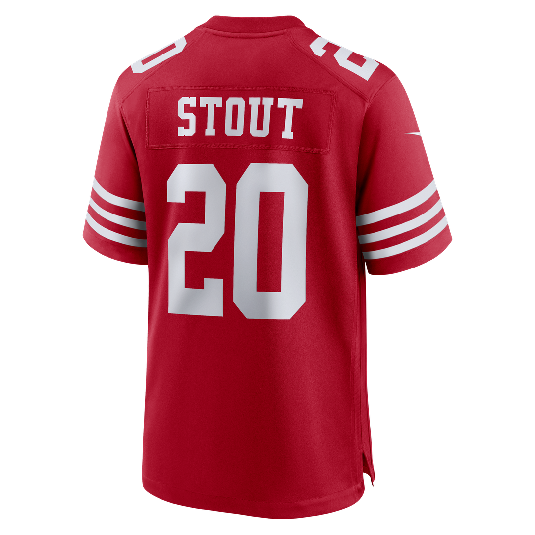 Upton Stout San Francisco 49ers Nike Scarlet Team Game Jersey
