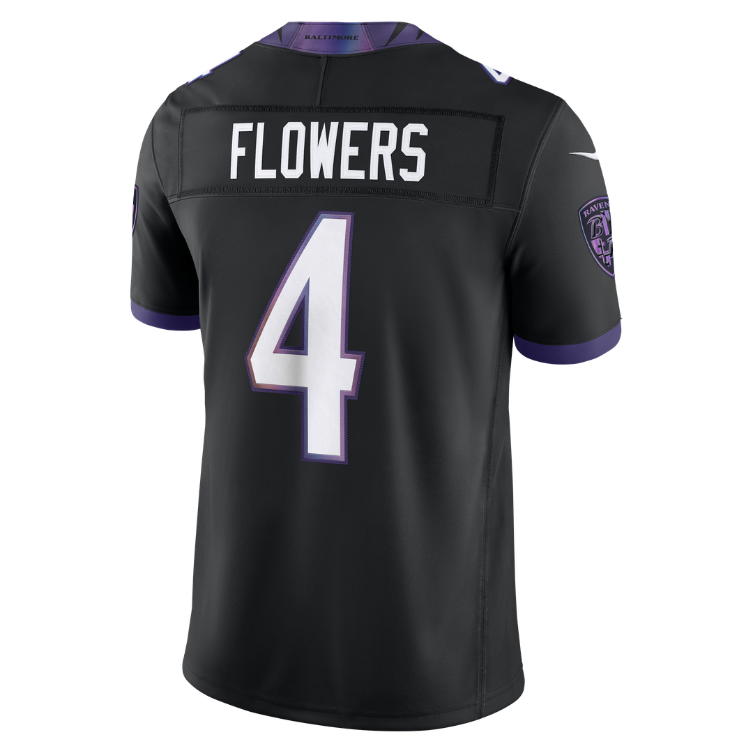 Zay Flowers Baltimore Ravens Nike Purple Team Vapor F.U.S.E. Stitched Limited Jersey