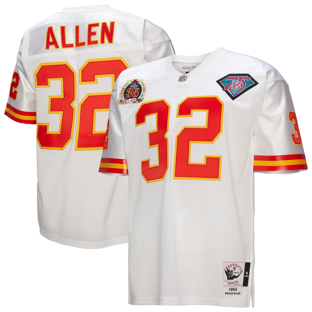 Marcus Allen Kansas City Chiefs 1994 Mitchell & Ness White Authentic Throwback Retired Player Jersey