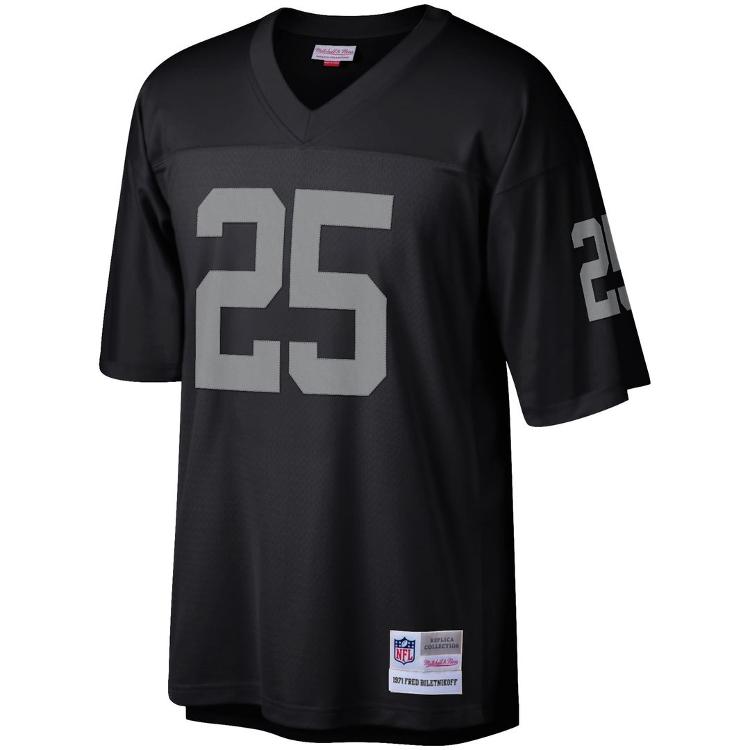Fred Biletnikoff Las Vegas Raiders Mitchell & Ness Black Retired Player Legacy Replica Jersey