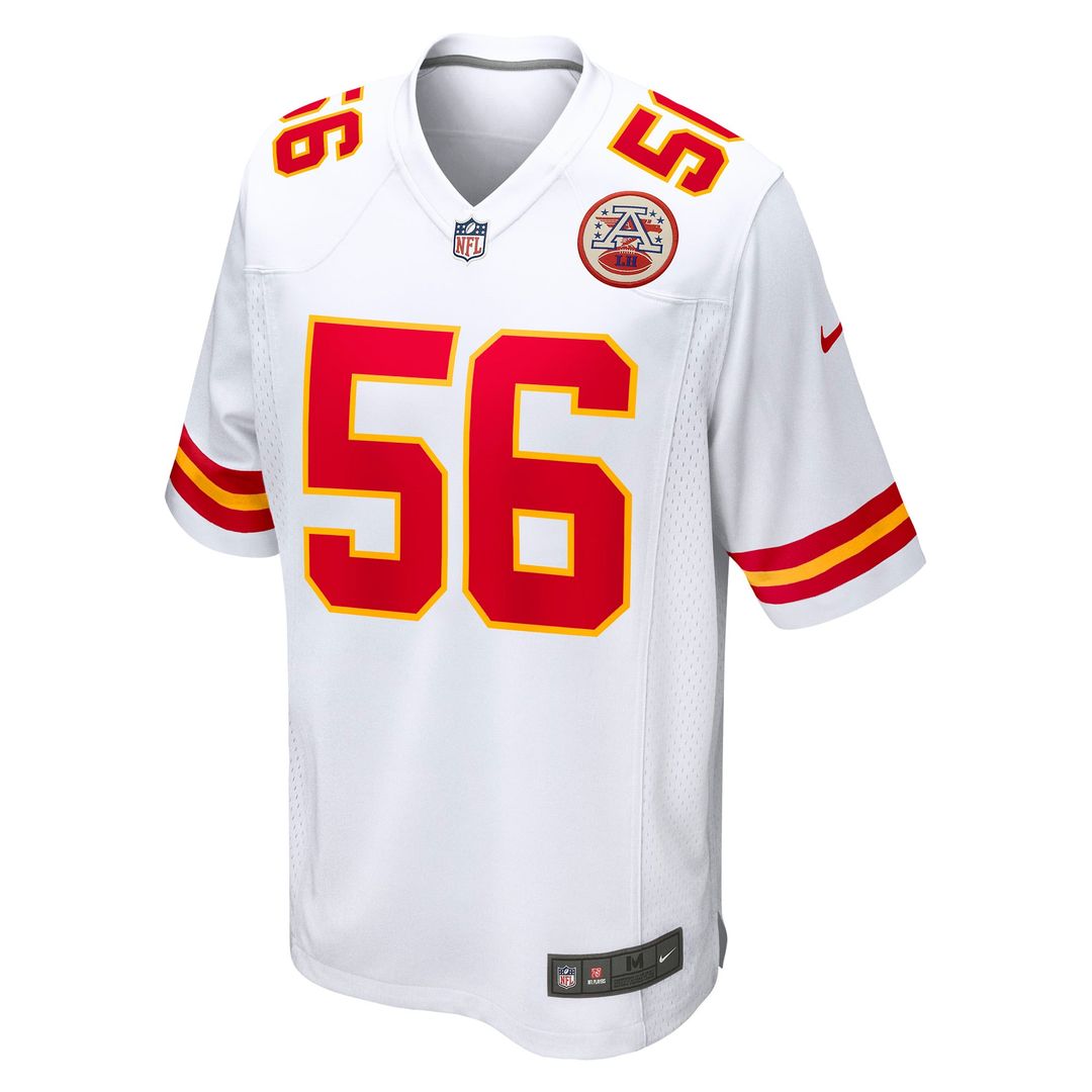 George Karlaftis Kansas City Chiefs Nike White Away Game Player Jersey