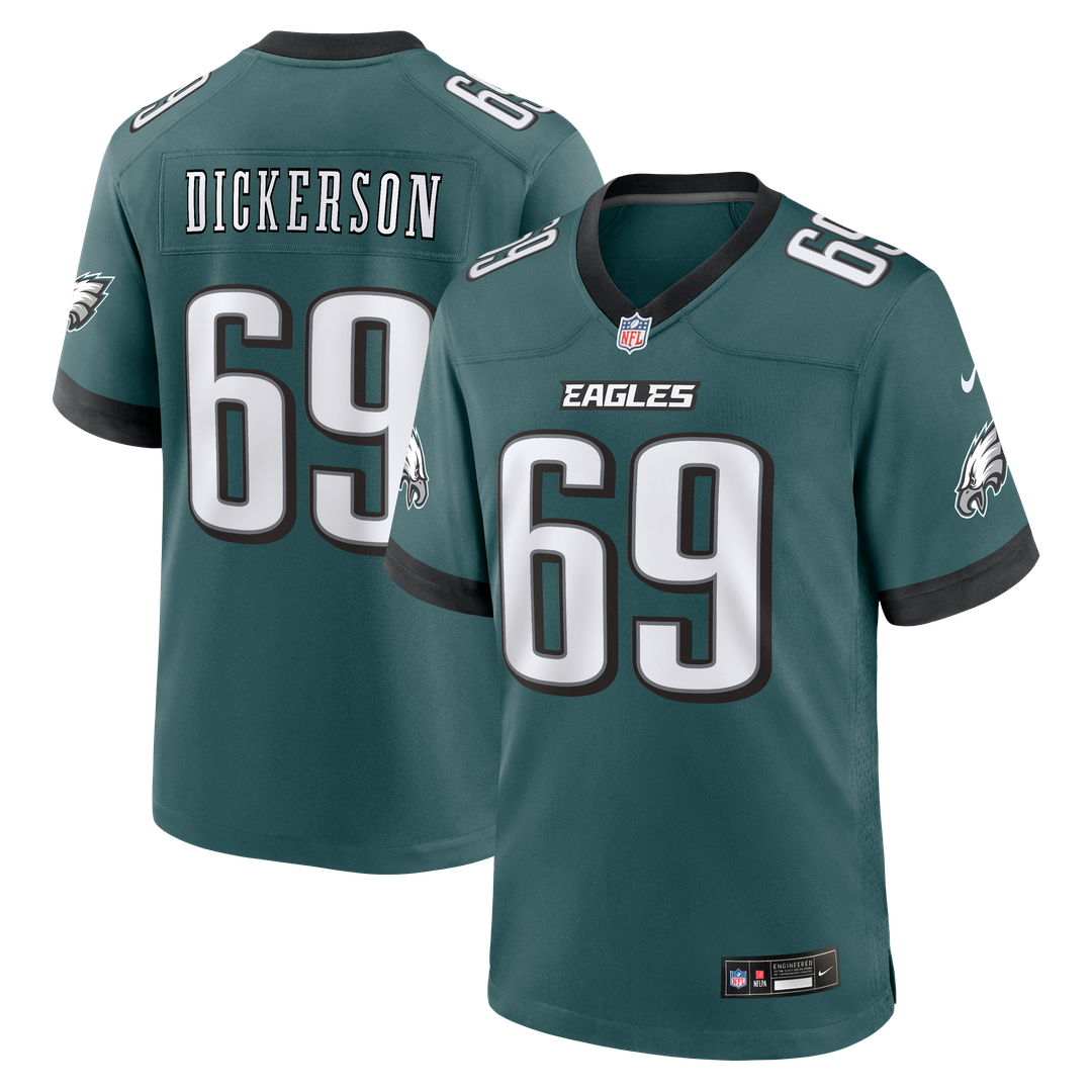 Landon Dickerson Philadelphia Eagles Nike Midnight Green Team Game Jersey