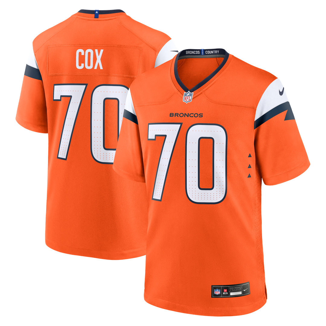 Marques Cox Denver Broncos Nike Orange Team Game Jersey
