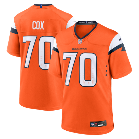 Marques Cox Denver Broncos Nike Orange Team Game Jersey