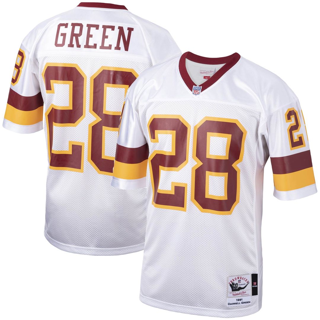 Darrell Green Washington Football Team 1991 Mitchell & Ness White Authentic Throwback Retired Player Jersey