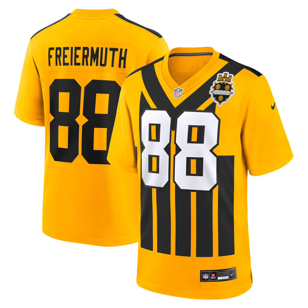 Pat Freiermuth Pittsburgh Steelers Nike Gold Alternate 1933 Throwback Game Jersey