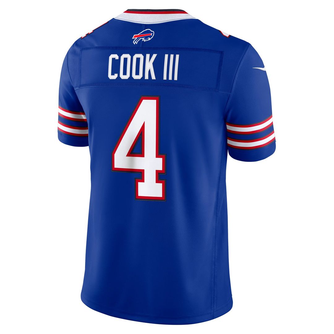 James Cook III Buffalo Bills Nike Royal Team Vapor F.U.S.E. Stitched Limited Jersey
