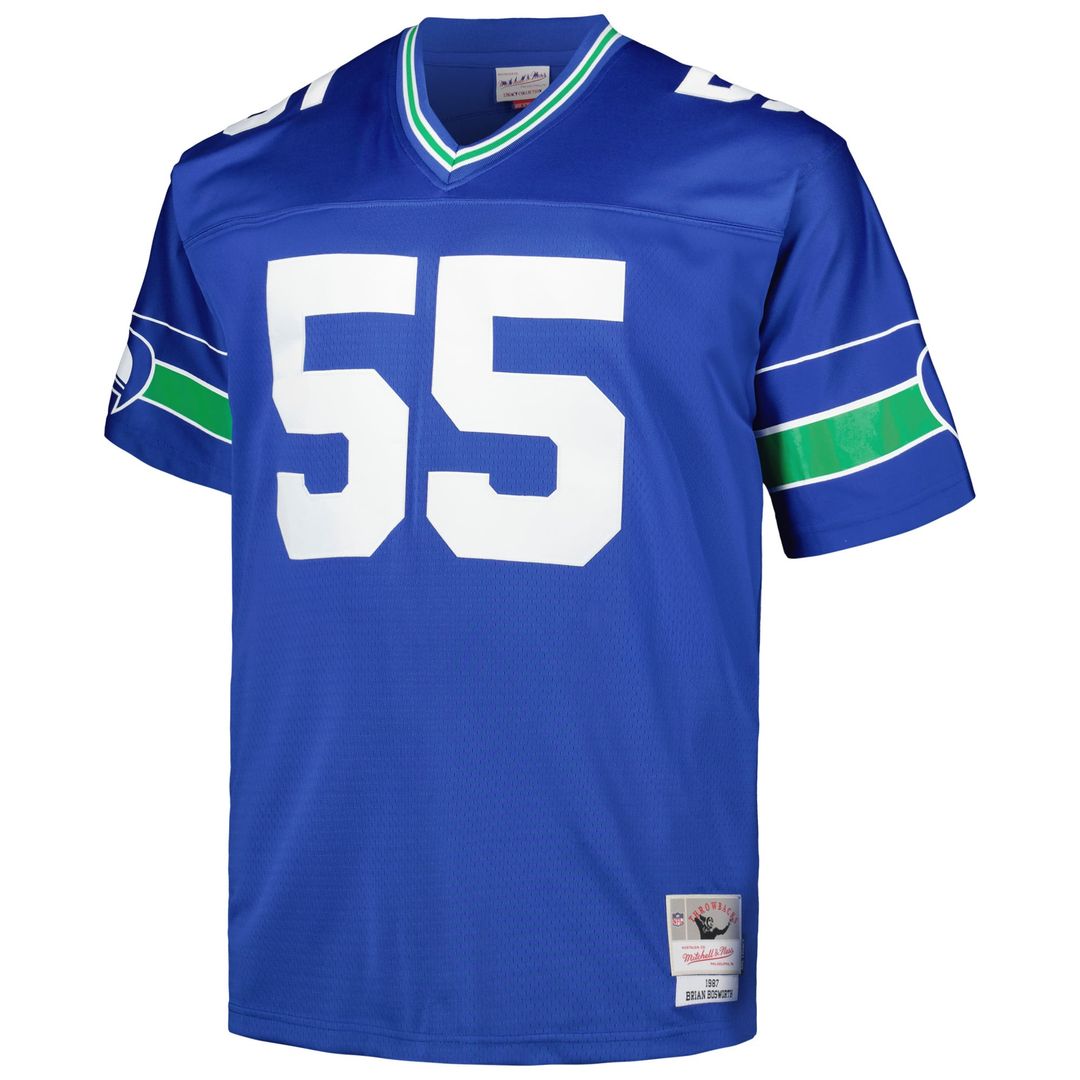 Brian Bosworth Seattle Seahawks Mitchell & Ness Royal Big & Tall 1987 Legacy Retired Player Jersey