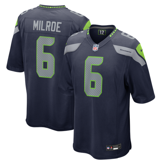 Jalen Milroe Seattle Seahawks Nike College Navy Team Game Jersey