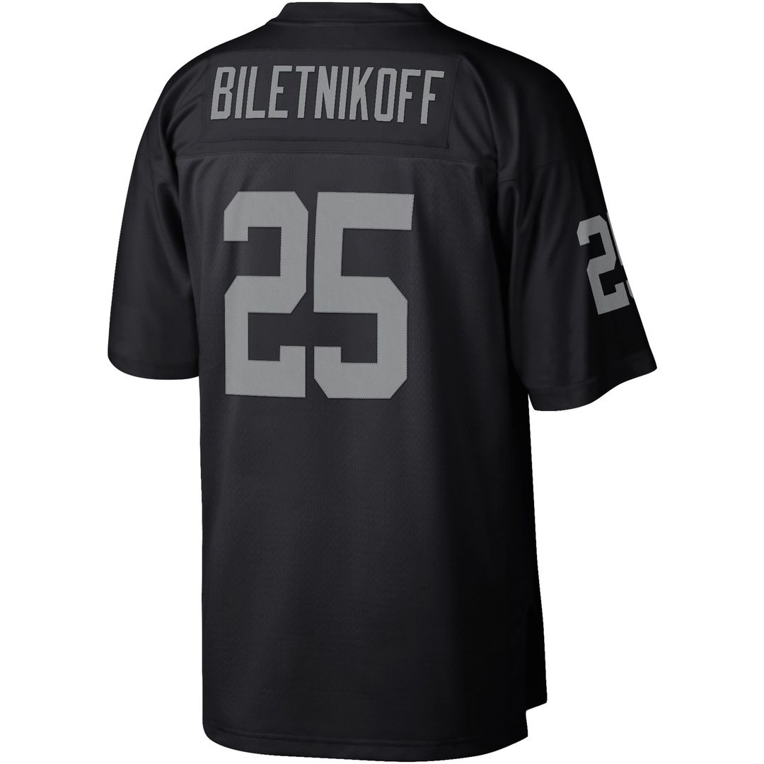 Fred Biletnikoff Las Vegas Raiders Mitchell & Ness Black Legacy Replica Jersey