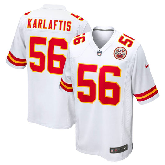 George Karlaftis Kansas City Chiefs Nike White Away Game Player Jersey