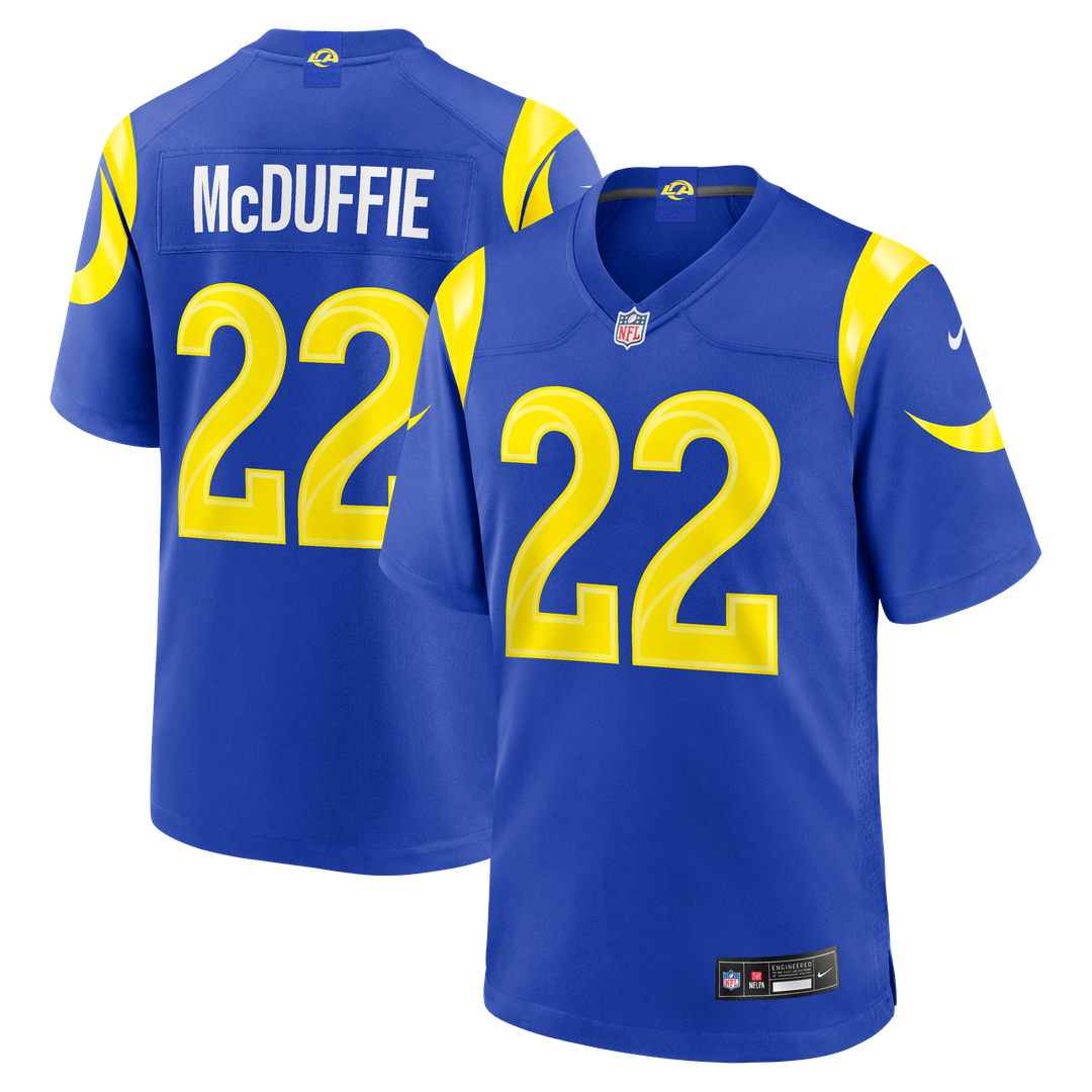 Trent McDuffie Los Angeles Rams Nike Royal Team Game Player Jersey