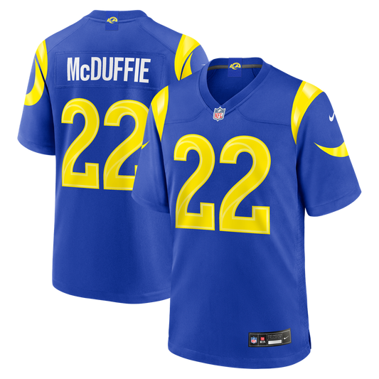 Trent McDuffie Los Angeles Rams Nike Royal Team Game Player Jersey