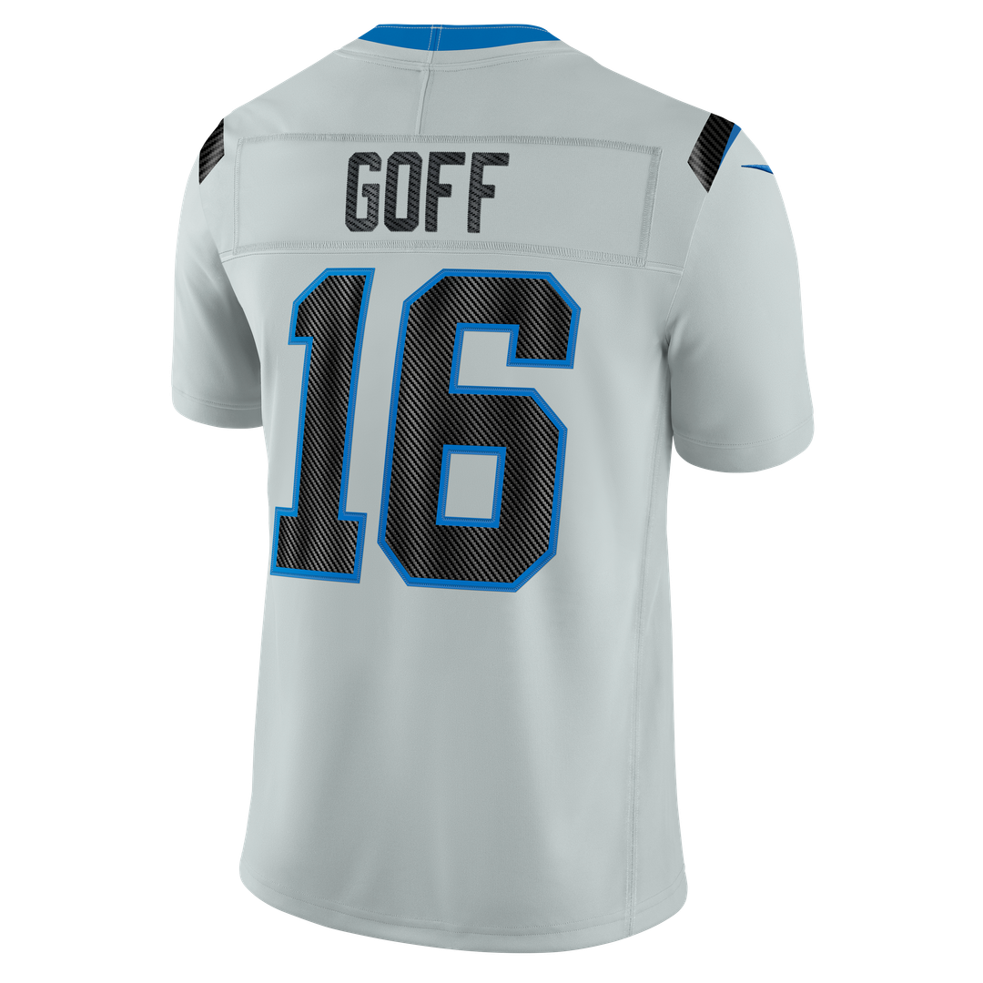 Jared Goff Detroit Lions Nike Silver 2026 Rivalries Collection Stitched Limited Jersey