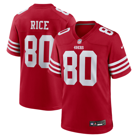 Jerry Rice San Francisco 49ers Nike Scarlet Retired Team Player Game Jersey