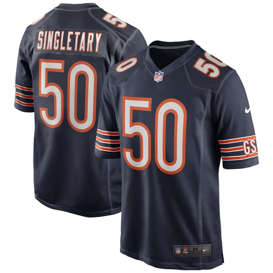 Mike Singletary Chicago Bears Nike Navy Game Retired Player Jersey