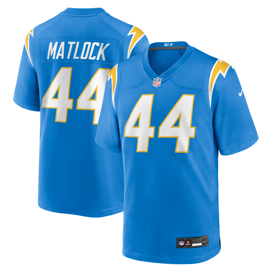Scott Matlock Los Angeles Chargers Nike Powder Blue Team Game Jersey
