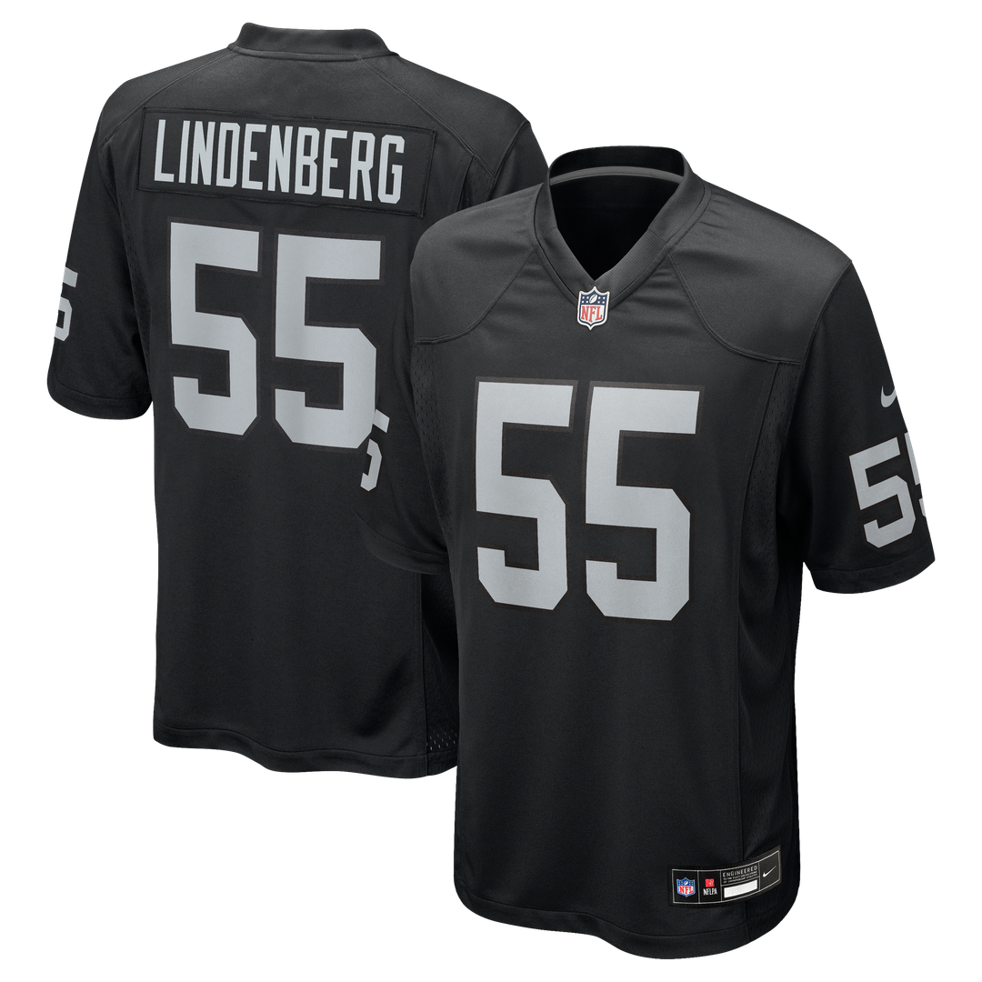 Cody Lindenberg Las Vegas Raiders Nike Black Team Game Jersey