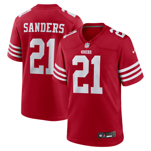 Deion Sanders San Francisco 49ers Nike Scarlet Team Retired Player Game Jersey