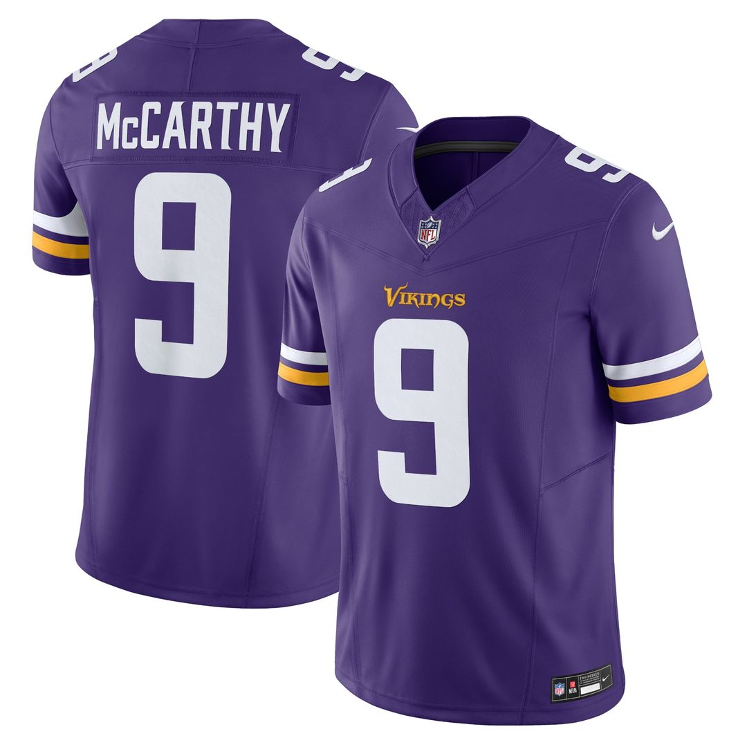 J.J. McCarthy Minnesota Vikings Nike White Vapor F.U.S.E. Limited Jersey