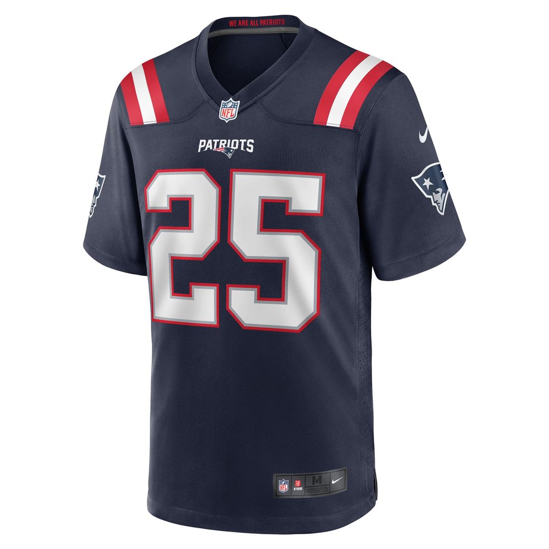 Marcus Jones New England Patriots Nike Navy Game Player Jersey