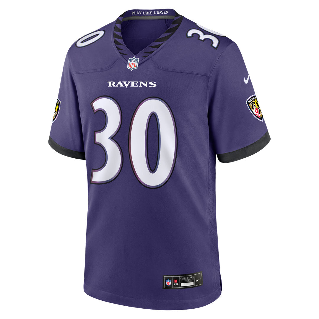 Ryan Eckley Baltimore Ravens Nike Purple Team Game Jersey