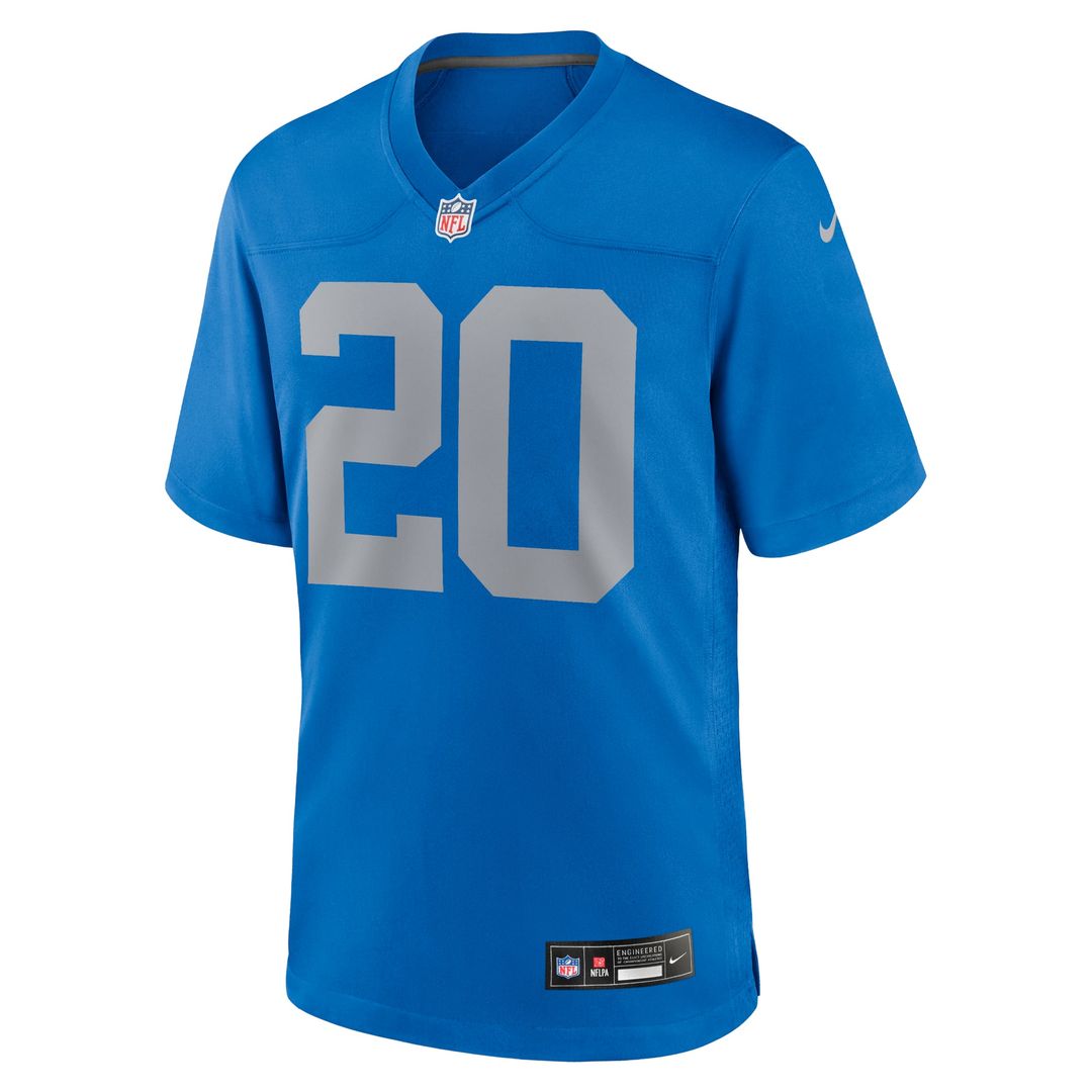Barry Sanders Detroit Lions Nike Blue Alternate Game Jersey