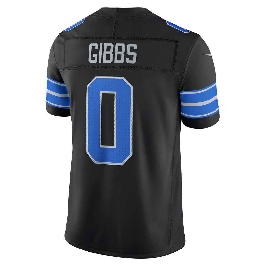 Jahmyr Gibbs Detroit Lions Nike Black Alternate Vapor F.U.S.E. Stitched Limited Jersey