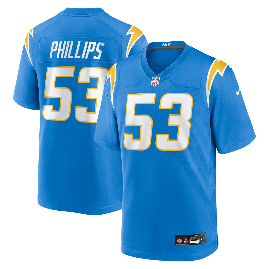 Del'Shawn Phillips Los Angeles Chargers Nike Powder Blue Team Game Jersey