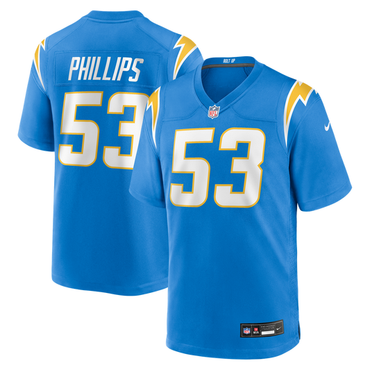 Del'Shawn Phillips Los Angeles Chargers Nike Powder Blue Team Game Jersey